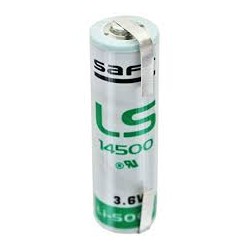 Batteria al litio LS14500CNR AA 3,6V SAFT con terminali a saldare