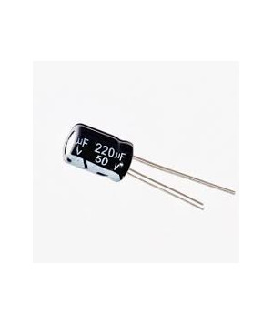 Condensatore elettrolitico 220UF 50V 105°