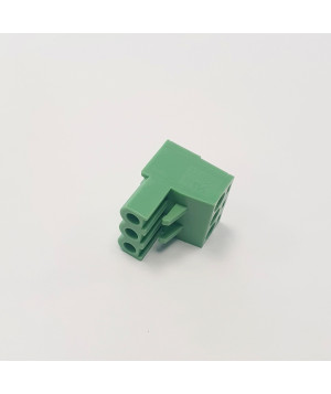 Connettore morsettiera EURO P femmina P.5mm a 3 vie verde ad innesto